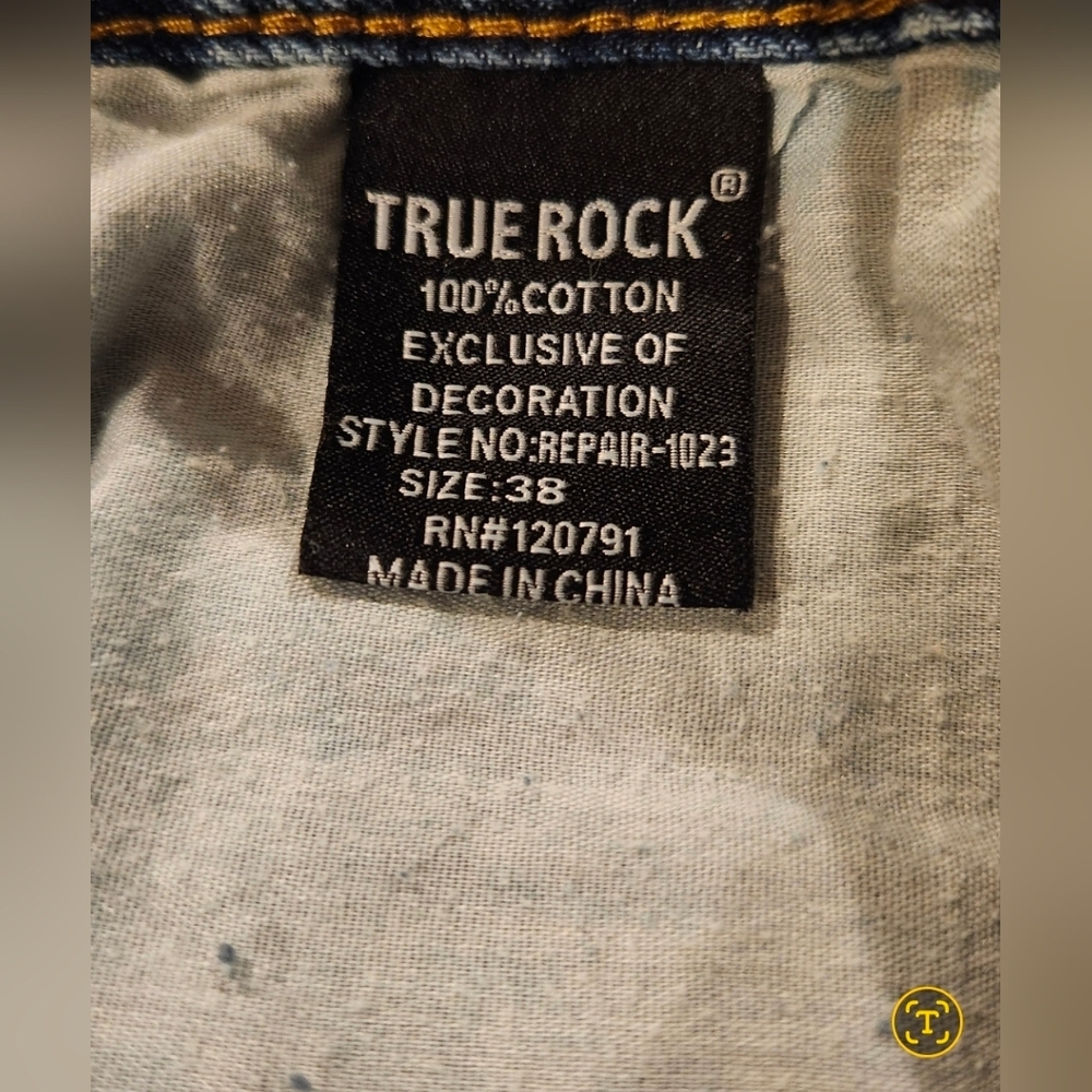 True Rock Men’s Distressed Jeans | Acid Wash Denim | Like New - Picture 6 of 8